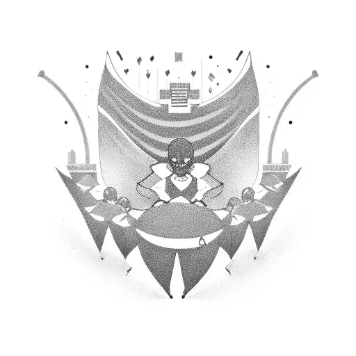 A stadium filled with cheering fans tattoo design idea