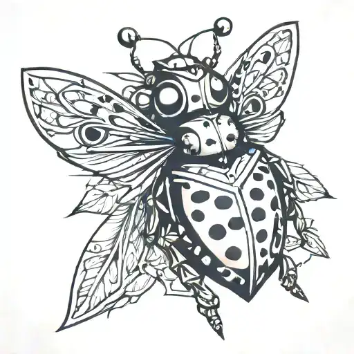 ladybug warrior tattoo design idea