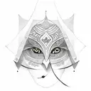crow with shani dev mantra tattoo design idea