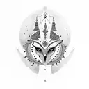 crow with shani dev mantra tattoo design idea