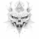 mental alchemy, darkness, quiet tattoo design idea