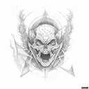 mental alchemy, darkness, quiet tattoo design idea