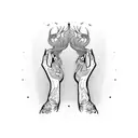 A whimsical design featuring a pinky promise with intricate details and delicate linework tattoo design idea