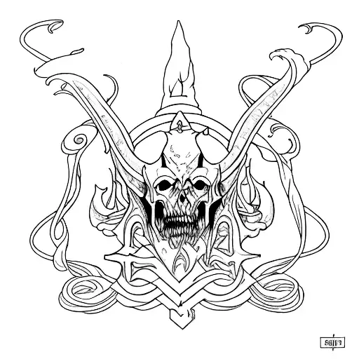 Dungeon synth  tattoo design idea