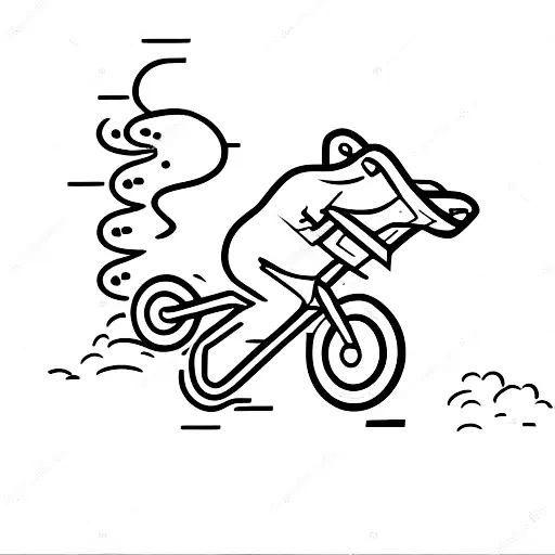 Young calf pouring milk into the gas tank of a dirtbike tattoo design idea