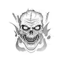 evil dead chainsaw  tattoo design idea