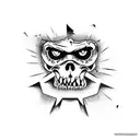 evil dead chainsaw  tattoo design idea