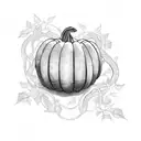 pumpkin patch with vines tattoo design idea