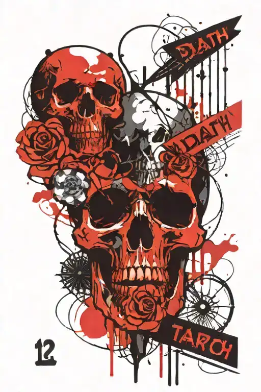 death 13 tarot card   tattoo design idea