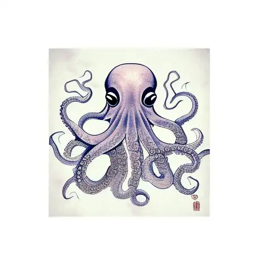 Japanese Octopus tattoo design idea