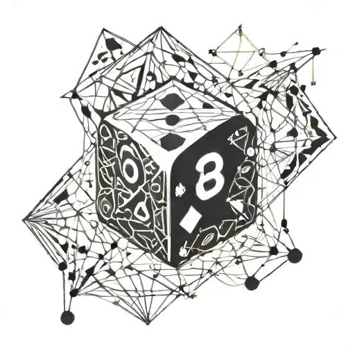 baby number 3 dice showing tattoo design idea