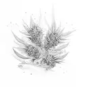 sushi with weed and plants  tattoo design idea