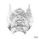 sushi with weed and plants  tattoo design idea