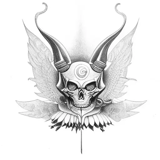 guerrero samurái con armas  tattoo design idea