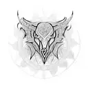 mandala  2 ravens Celtic tattoo design idea