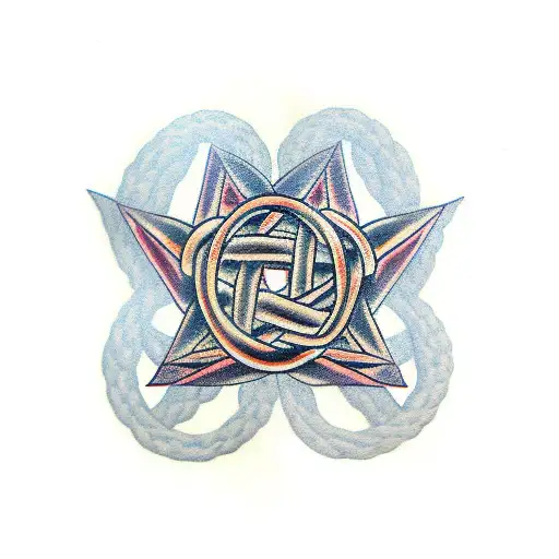 witch knot tattoo design idea