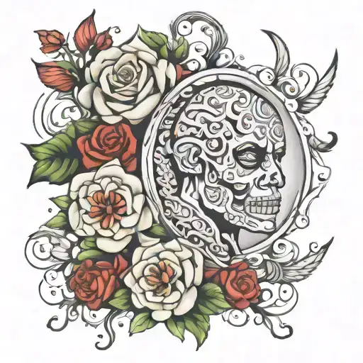 mix name between Mazin and Dima tattoo design idea