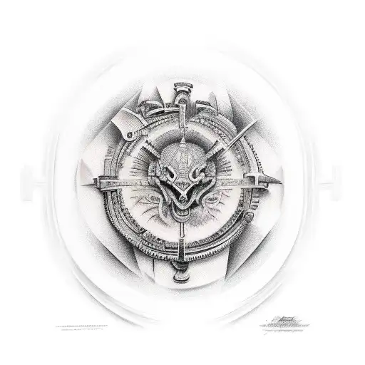 past and present  tattoo design idea