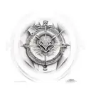 past and present  tattoo design idea