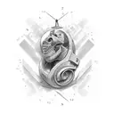 "The distance and the time between us, It'll never change my mind tattoo design idea