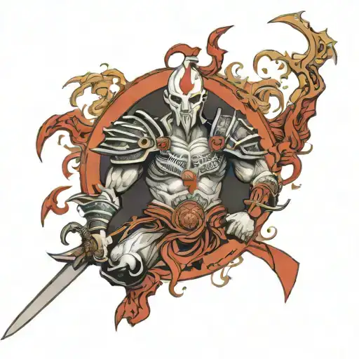 ares god of war tattoo design idea