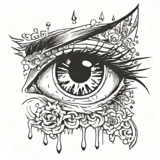 Czech face blurred eyes swam tattoo design idea