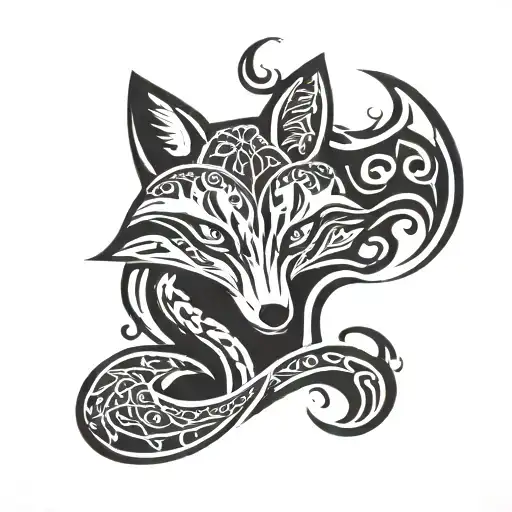 fox tattoo design idea