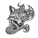 fox tattoo design idea