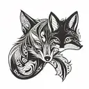 fox tattoo design idea