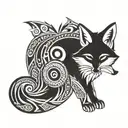 fox tattoo design idea