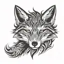 fox tattoo design idea