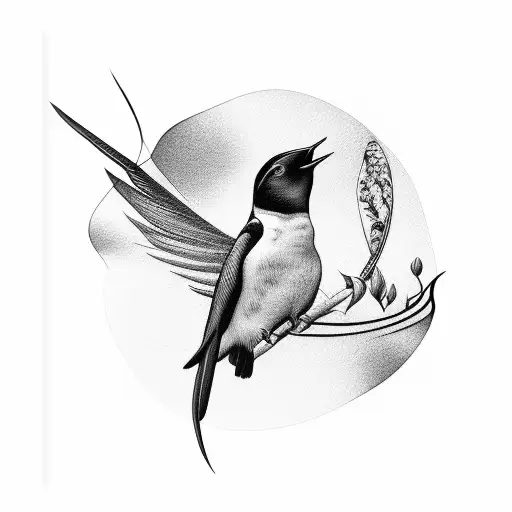Swallow Bird tattoo design idea