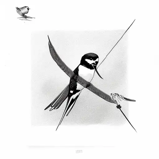 Swallow Bird tattoo design idea