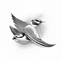 Swallow Bird tattoo design idea