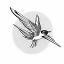 Swallow Bird tattoo design idea