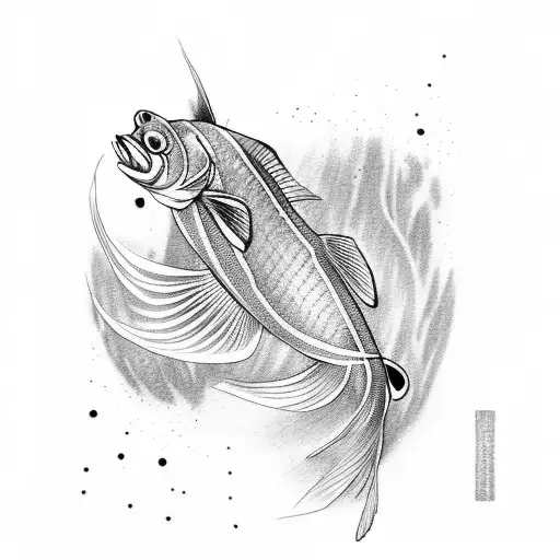 arowana fish tattoo design idea
