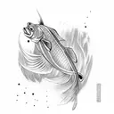 arowana fish tattoo design idea