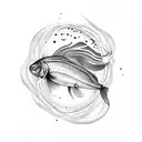 arowana fish tattoo design idea