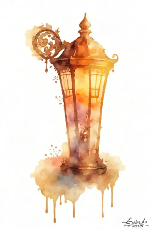 lamp post narnia. frozen and old fashioned tattoo design idea