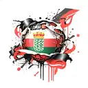 hungary flag inside tattoo design idea