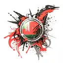 hungary flag inside tattoo design idea