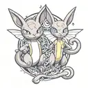 Adam Faulkner-Stanheight and Mewtwo being best friends tattoo design idea