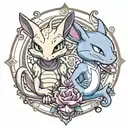 Adam Faulkner-Stanheight and Mewtwo being best friends tattoo design idea