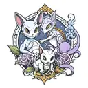 Adam Faulkner-Stanheight and Mewtwo being best friends tattoo design idea