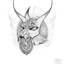 Anubis with Libra tattoo design idea