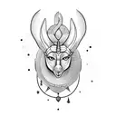 Anubis with Libra tattoo design idea