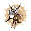 Anubis with Libra tattoo design idea