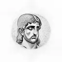 greek tattoo of Alexander the Great in the back  tattoo design idea