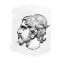 greek tattoo of Alexander the Great in the back  tattoo design idea