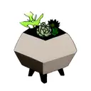 wooden planter with succulents tattoo design idea